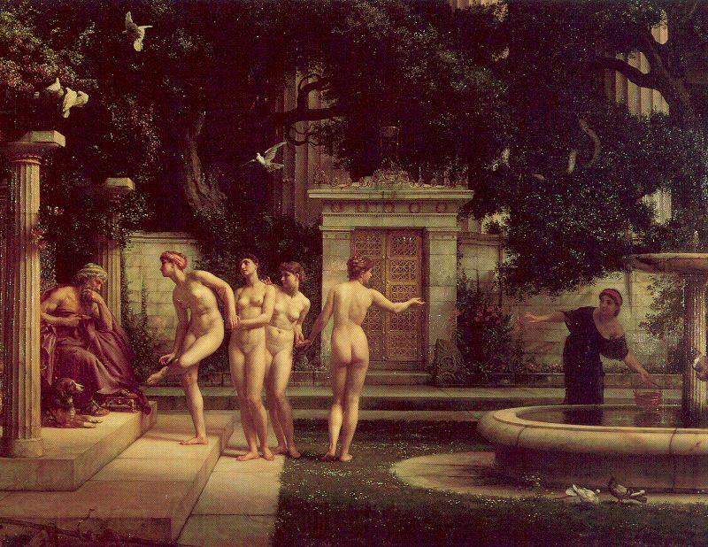 Poynter, Sir Edward John A Visit to Aesculipius Spain oil painting art